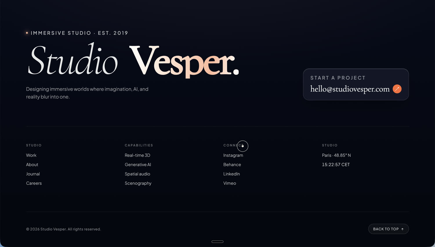 Studio Vesper, visuel 3